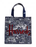 Harrods ش   Small Picture Font Shopper Bag (д)***