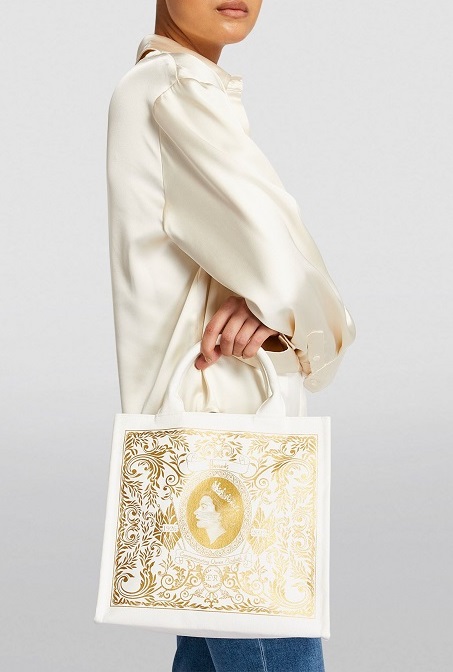 ٻҾ5 ͧԹ : Harrods  Small Cotton Elizabeth II Commemorative Tote Bag**
