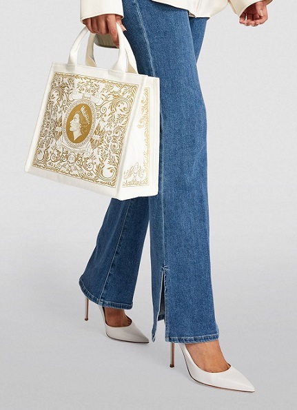ٻҾ6 ͧԹ : Harrods  Small Cotton Elizabeth II Commemorative Tote Bag**